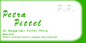 petra pittel business card